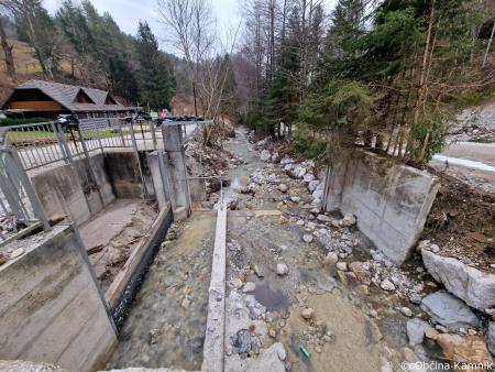 Sanacijska obnova vodotokov in hudournikov po poplavah v Bistričici (4)